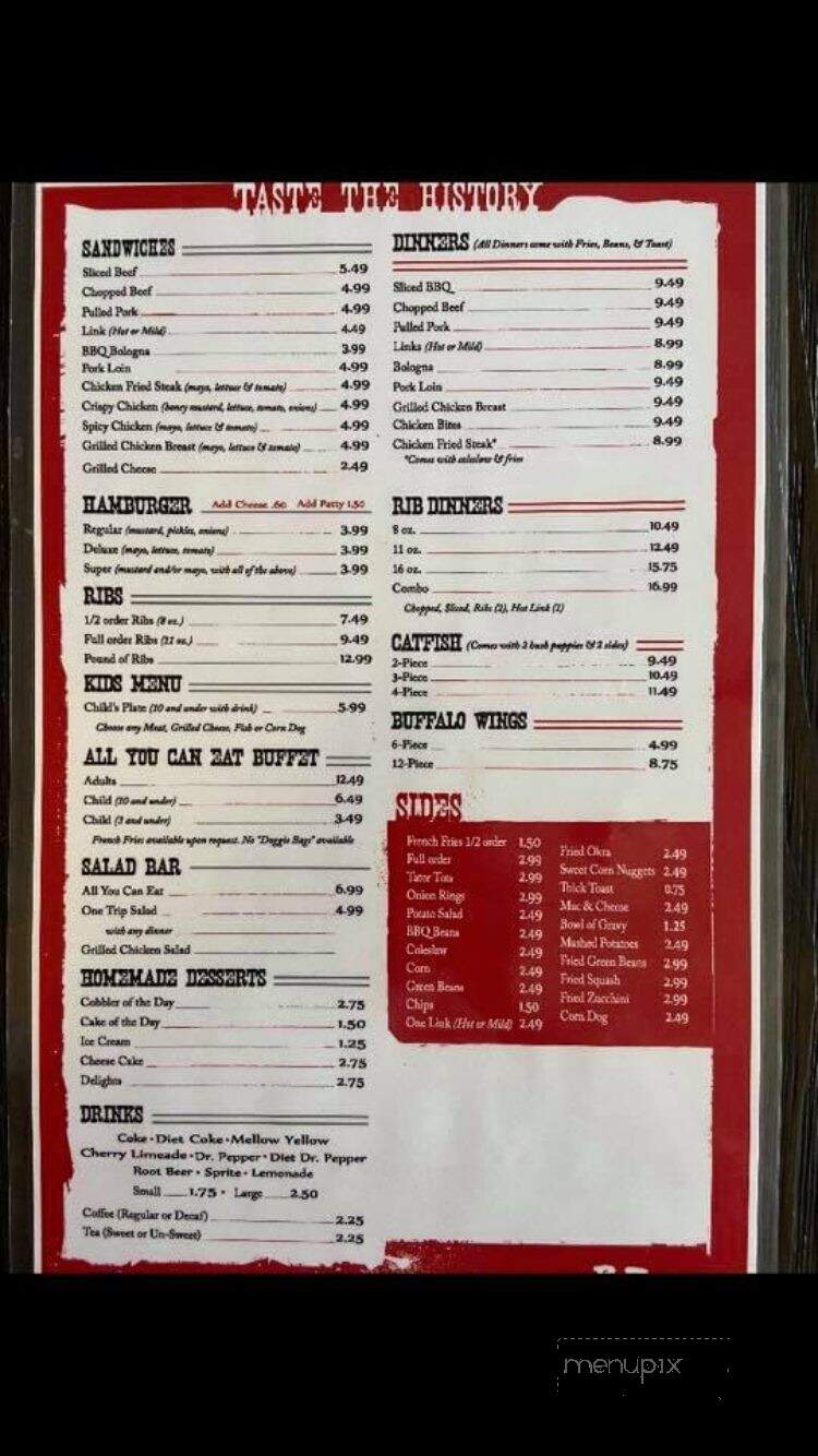 My Place Bar-B-Q - Tahlequah, OK menu_pic