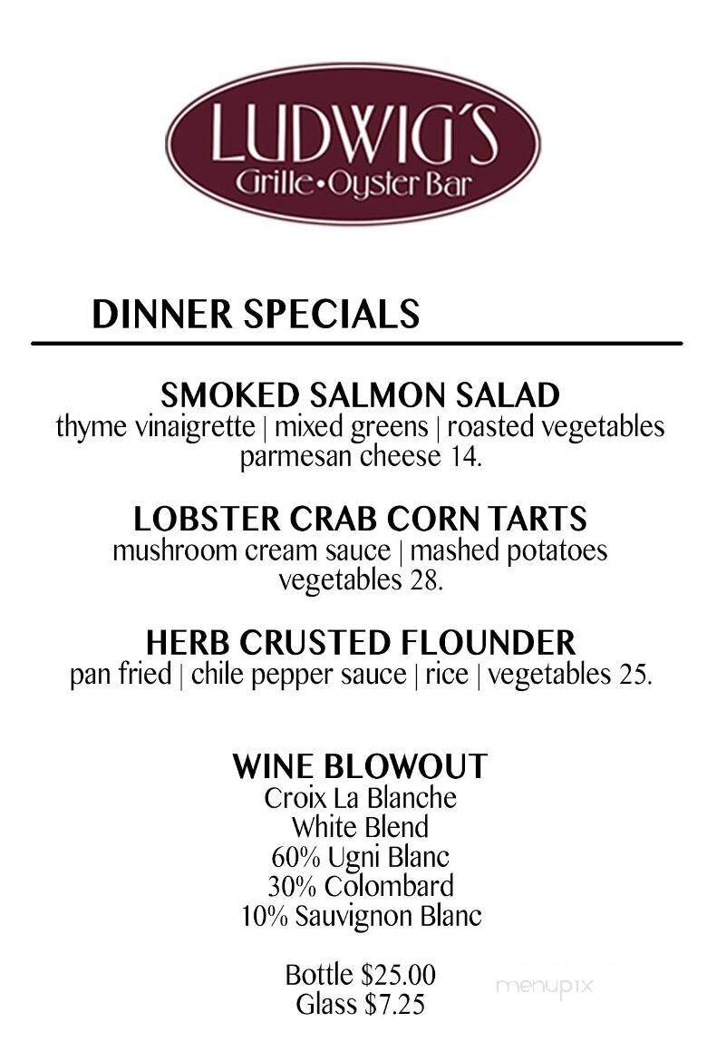Ludwigs Inn & Oyster Bar - Glenmoore, PA menu_pic