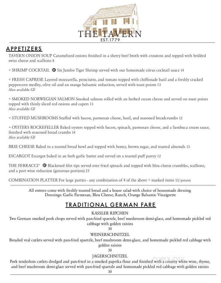 Tavern - Abingdon, VA menu_pic