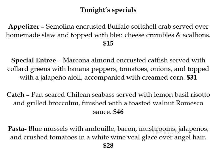 Tavern - Abingdon, VA menu_pic