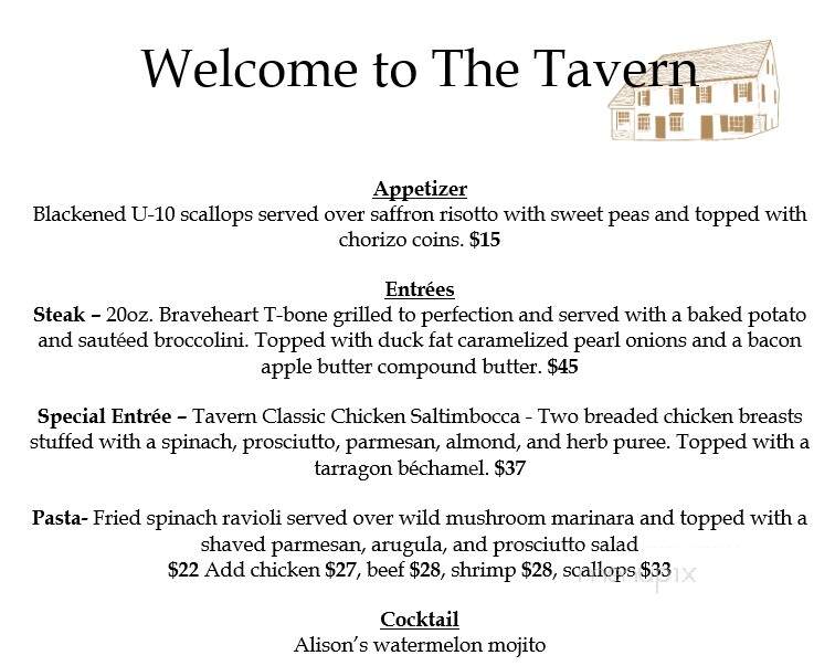 Tavern - Abingdon, VA menu_pic