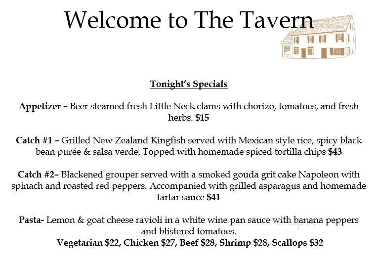 Tavern - Abingdon, VA menu_pic