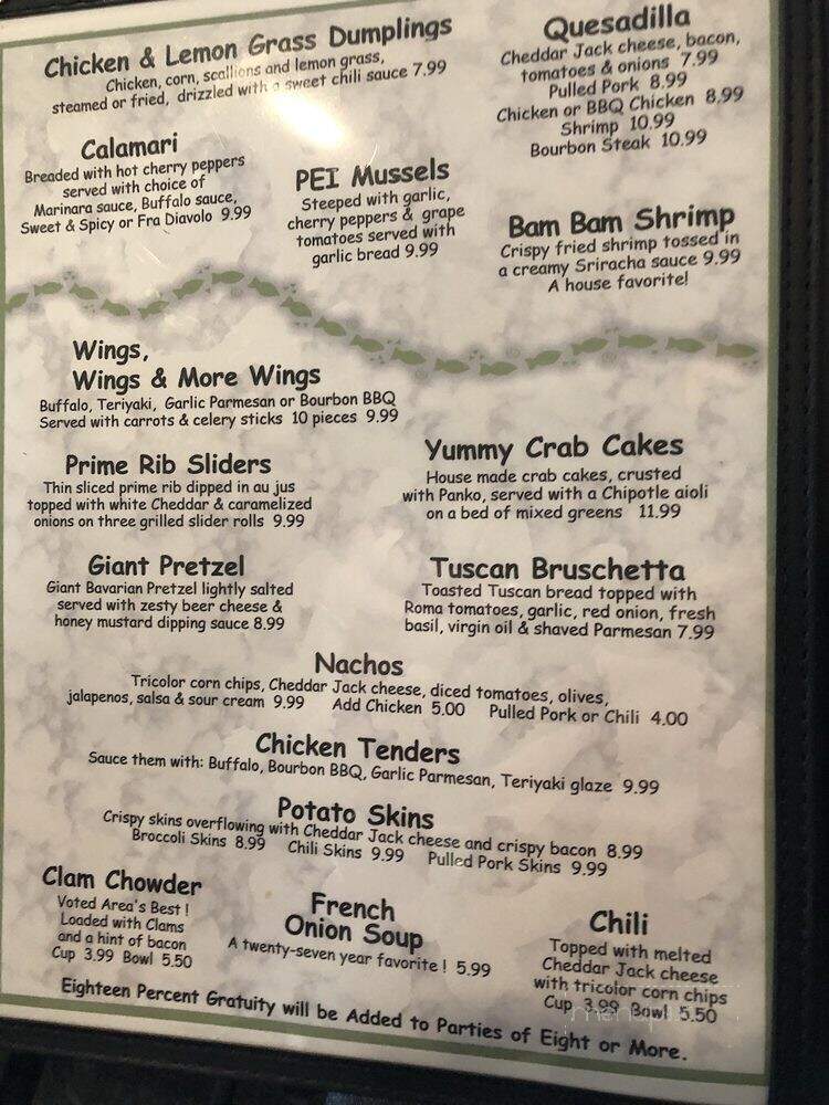 Farrell's Restaurant - Portland, CT menu_pic