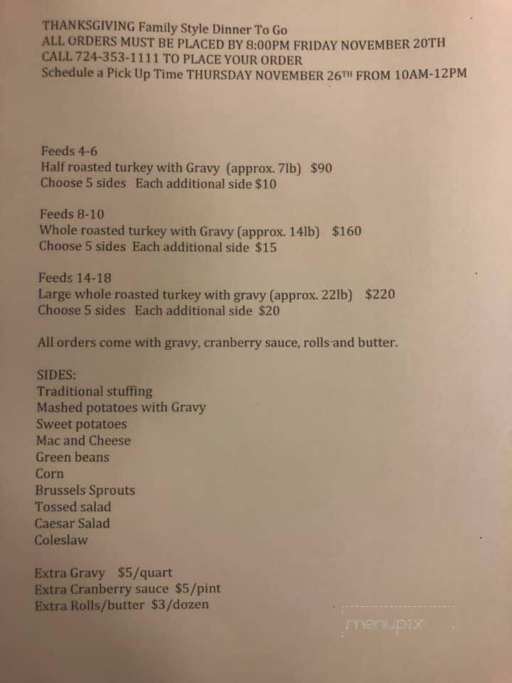 Smokin' Toads BBQ - Sarver, PA menu_pic