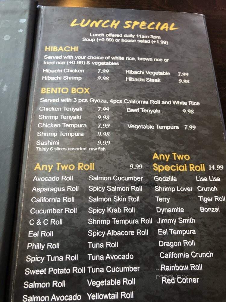 Saki Japanese Kitchen - Naples, FL menu_pic