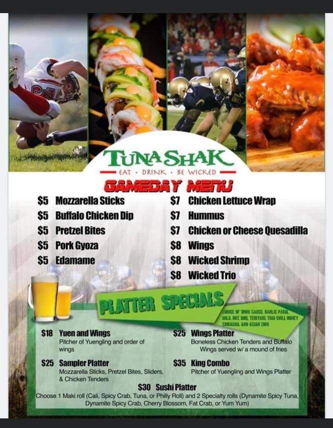 Tuna Shak - Murrells Inlet, SC menu_pic