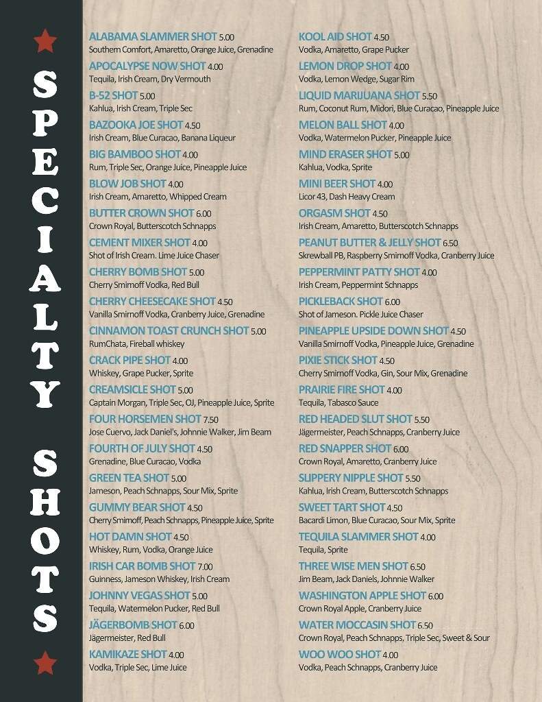 Stevo's Bar & Grill Banquet Facility - Imlay City, MI menu_pic
