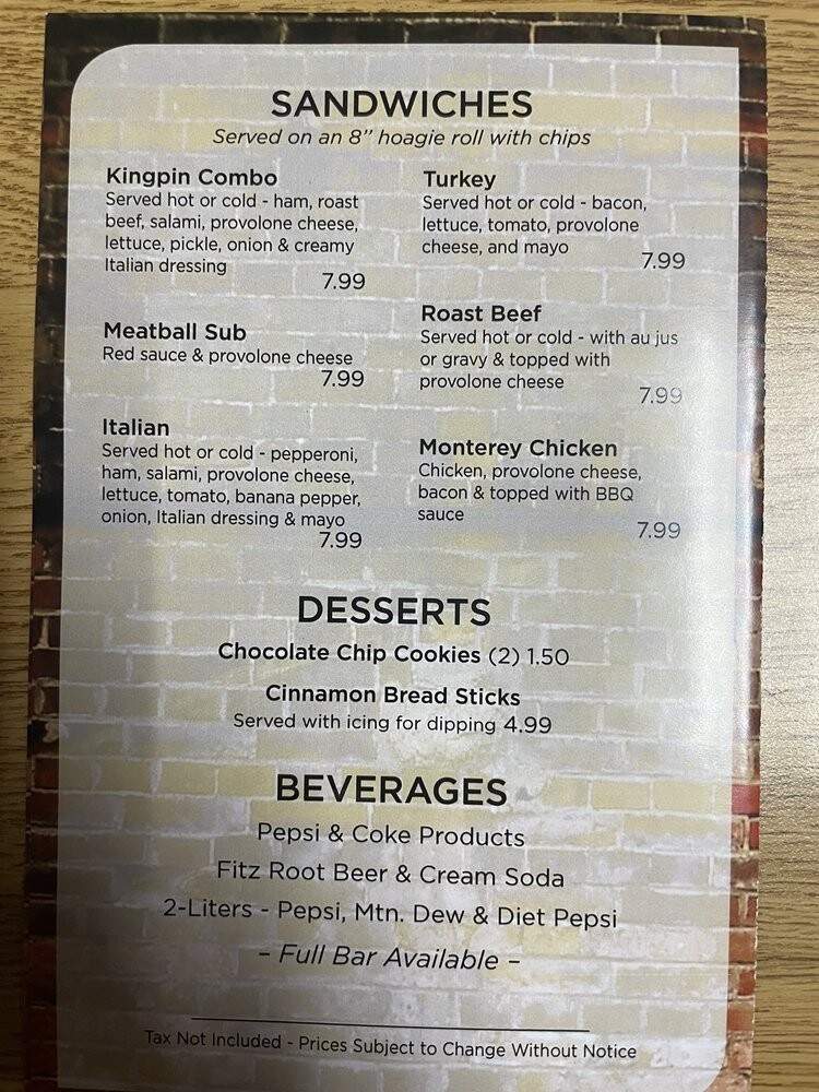 Brickhouse Pizza Company - Bridgeton, MO menu_pic