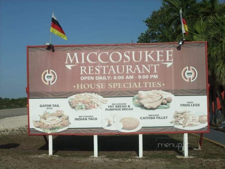 Miccosukee Restaurant - Miami, FL menu_pic