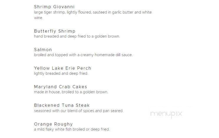 Rib Cage Restaurant & Lounge - Maumee, OH menu_pic