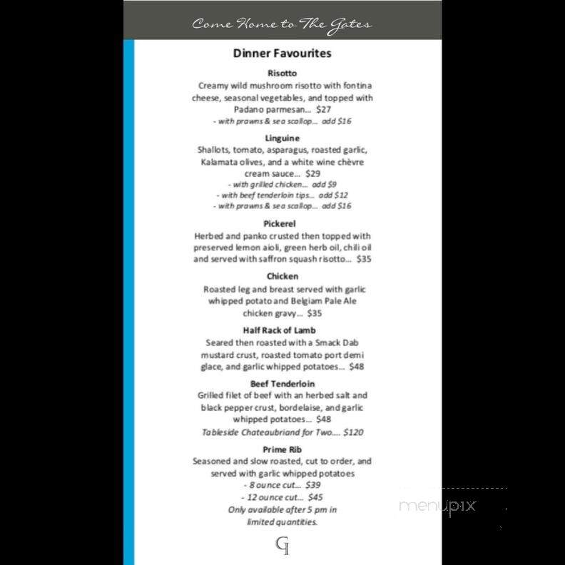 The Gates on Roblin - Headingley, MB menu_pic