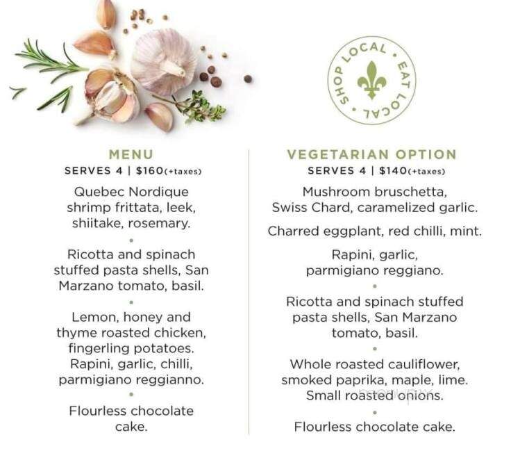 Natalino Restaurant - Dorval, QC menu_pic