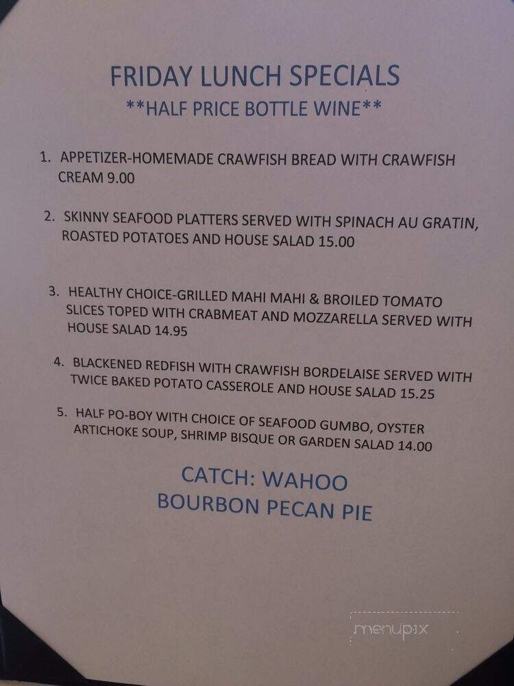 Morton's Seafood Restaurant - Madisonville, LA menu_pic