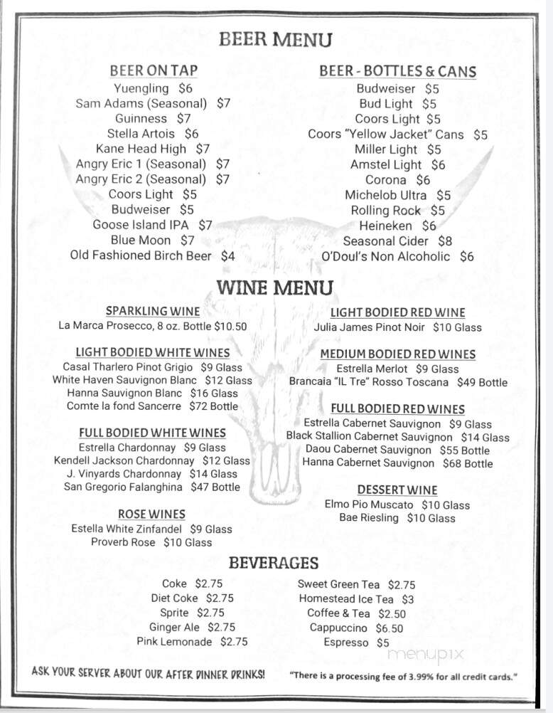 Homestead Rest - Sparta, NJ menu_pic