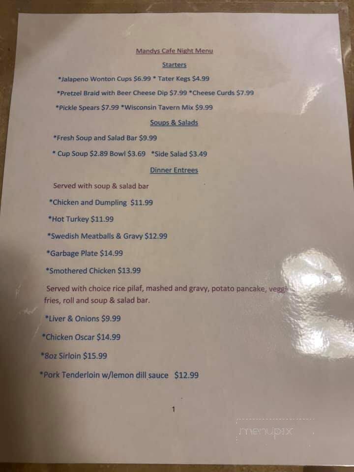 Mandy's Cafe & Deli - Tomah, WI menu_pic