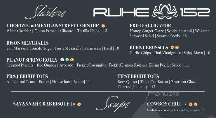 Ruhe152 - Nappanee, IN menu_pic
