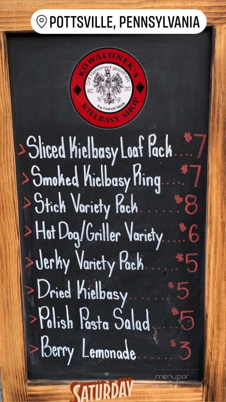 Kowlonek's Kielbasy Shop - Shenandoah, PA menu_pic
