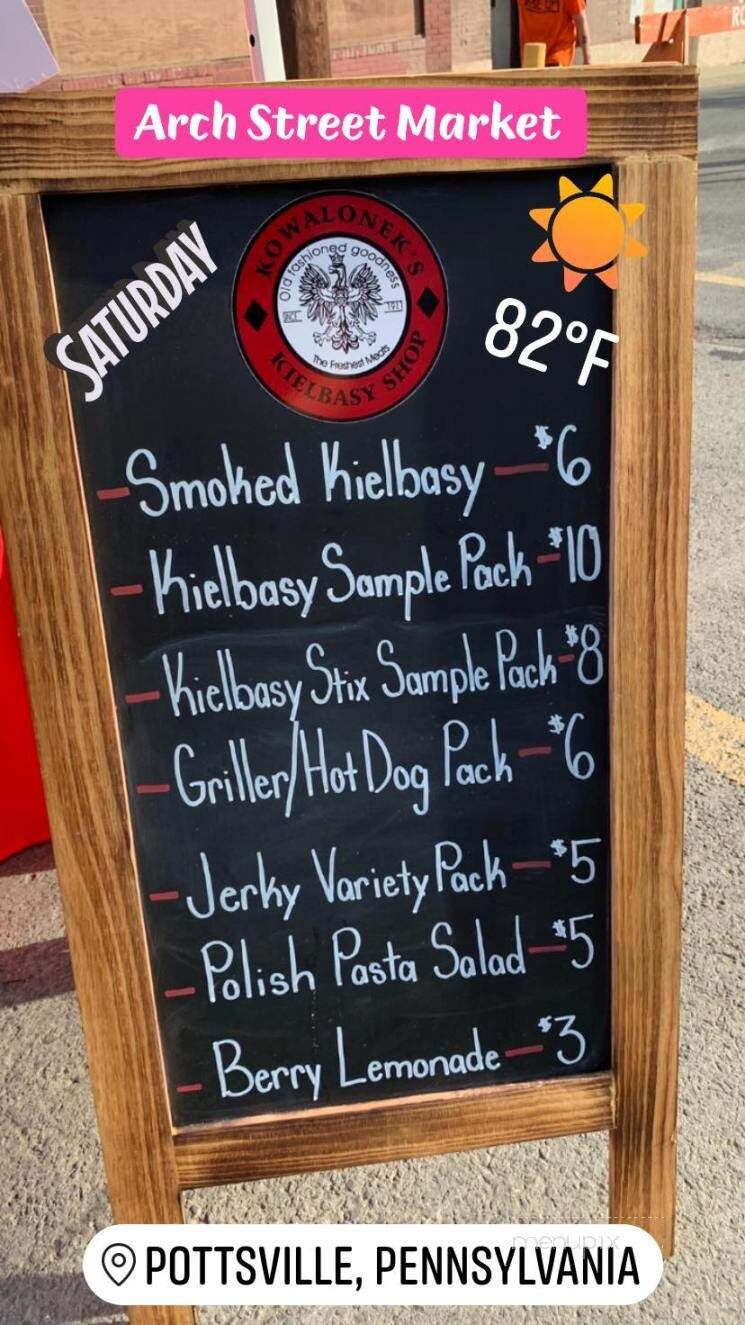 Kowlonek's Kielbasy Shop - Shenandoah, PA menu_pic