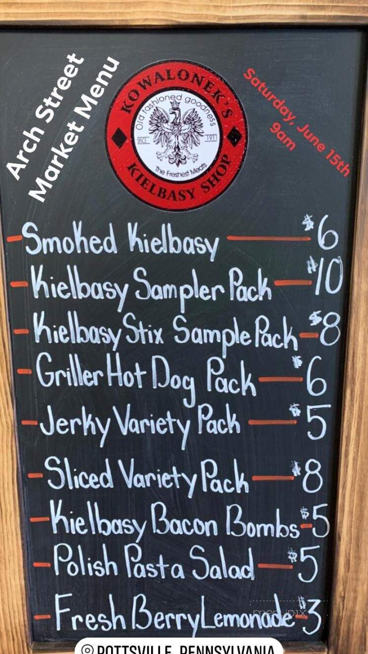 Kowlonek's Kielbasy Shop - Shenandoah, PA menu_pic
