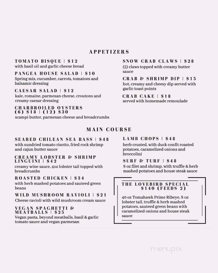 Pangea Restaurant & Bar - Garland, TX menu_pic