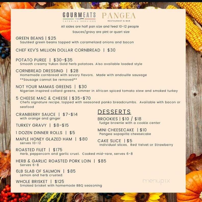 Pangea Restaurant & Bar - Garland, TX menu_pic