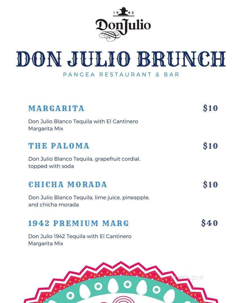 Pangea Restaurant & Bar - Garland, TX menu_pic