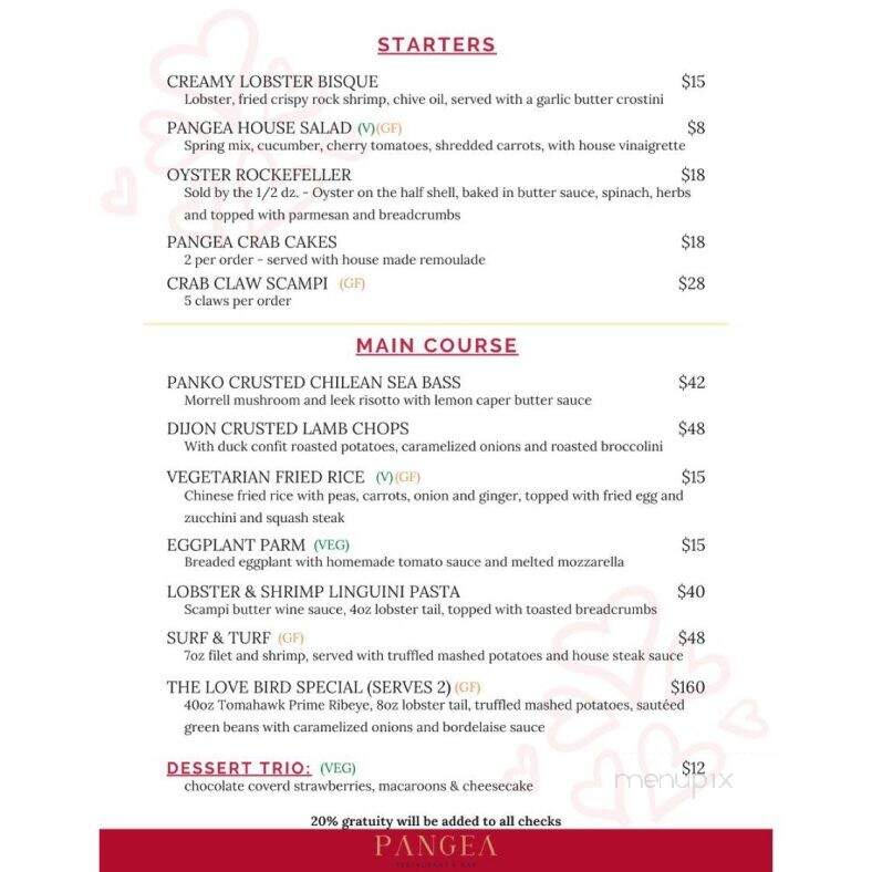 Pangea Restaurant & Bar - Garland, TX menu_pic