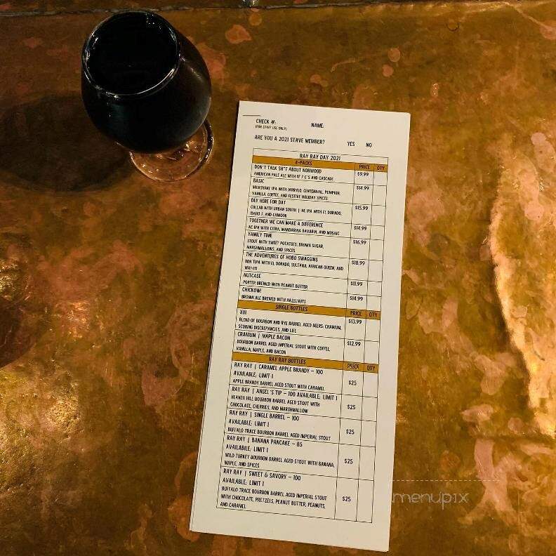 Listermann Brewing Company - Cincinnati, OH menu_pic