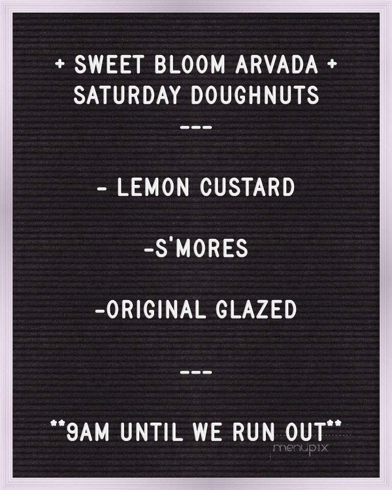 Sweet Bloom Coffee Roasters - Lakewood, CO menu_pic