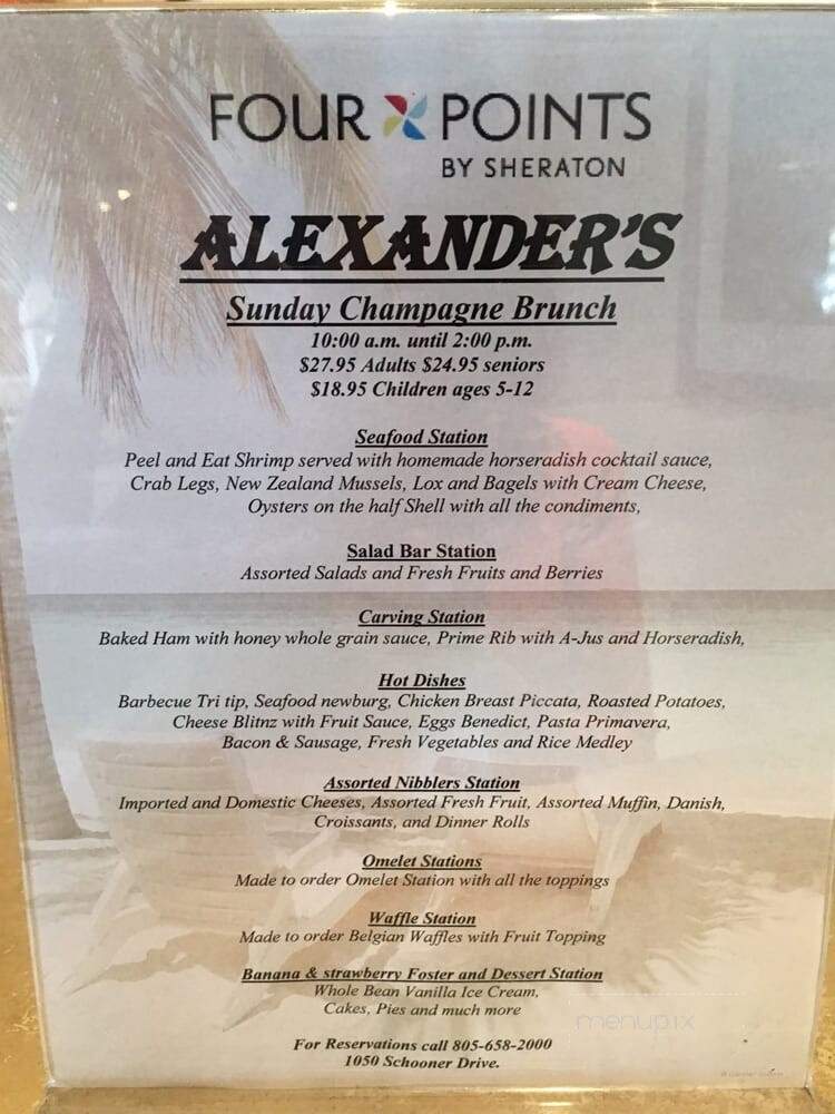 Alexander's - Ventura, CA menu_pic