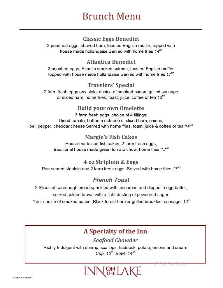 Inn on the Lake - Fall River, NS menu_pic