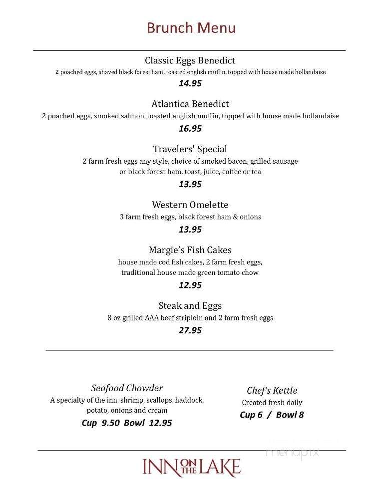 Inn on the Lake - Fall River, NS menu_pic