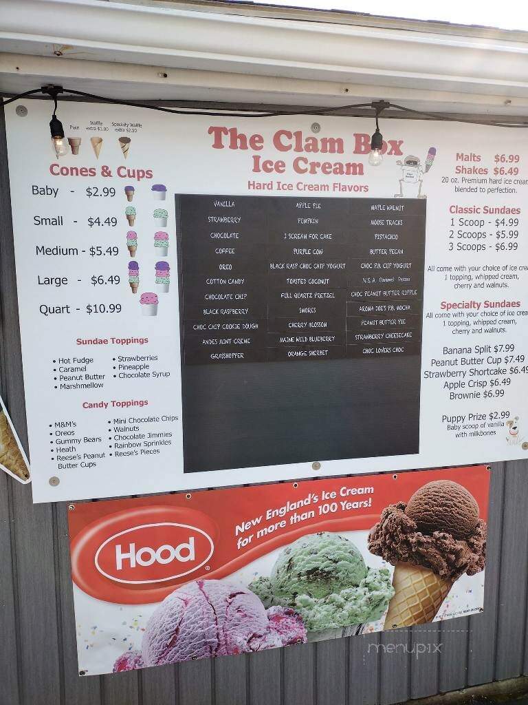 Clam Box - Brookfield, MA menu_pic