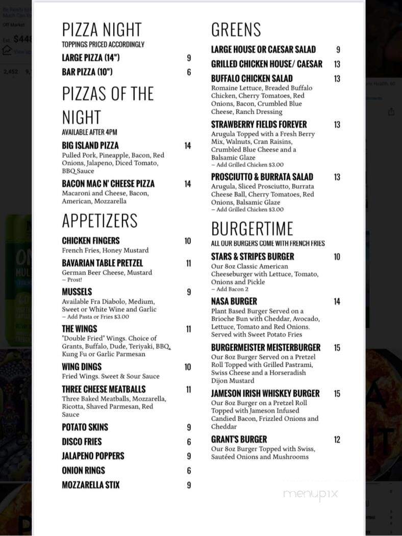 Grant Street Cafe - Dumont, NJ menu_pic