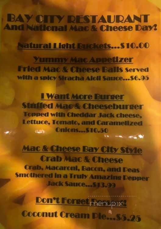Bay City Seafood Restaurant - Hanover, PA menu_pic