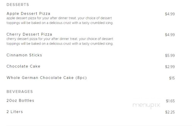 Pizzas By Marchelloni - New Castle, PA menu_pic