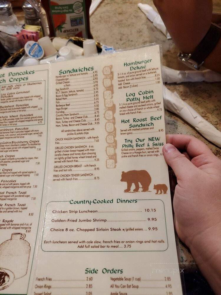 Log Cabin Pancake House - Gatlinburg, TN menu_pic