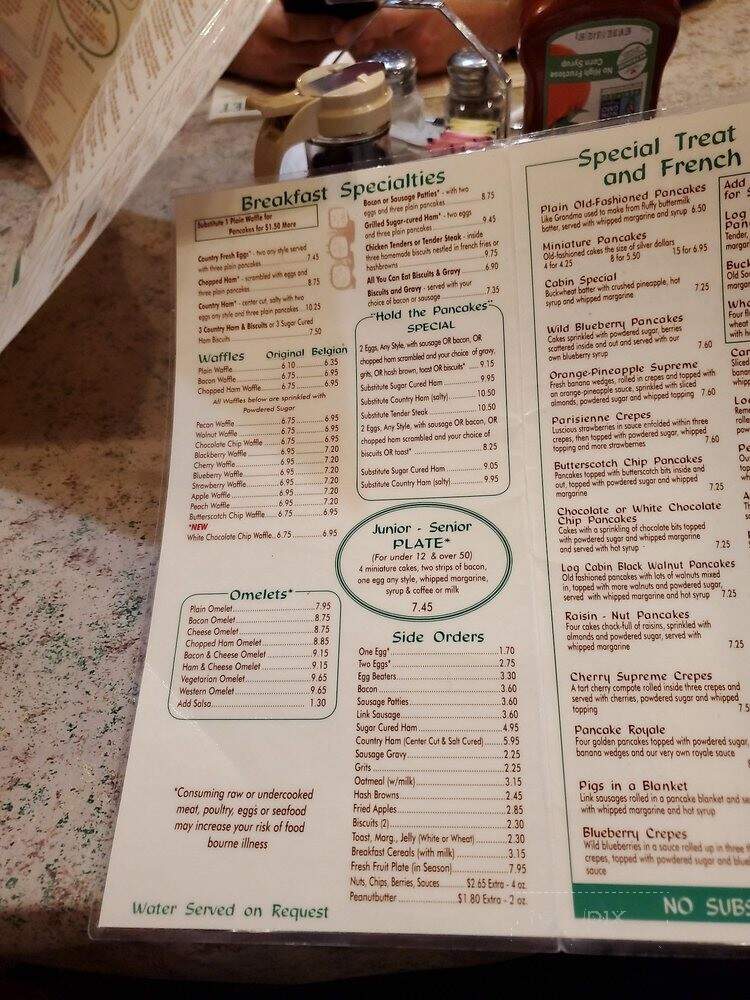 Log Cabin Pancake House - Gatlinburg, TN menu_pic