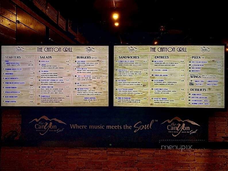 Canyon Club - Agoura Hills, CA menu_pic