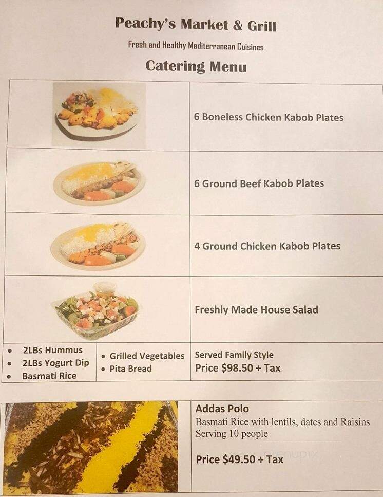 Peachy's Market & Grill - Encinitas, CA menu_pic