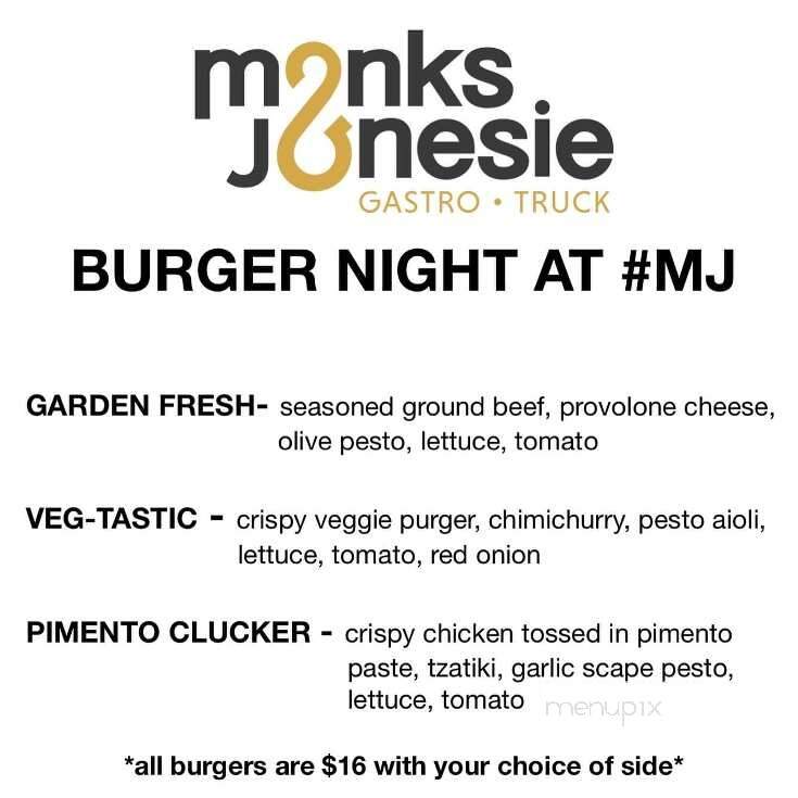 Monks & Jonesie Gastro Truck - Fredericton, NB menu_pic