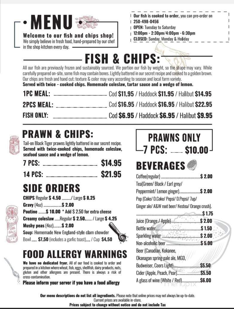 Auntie Ag's - Oliver, BC menu_pic