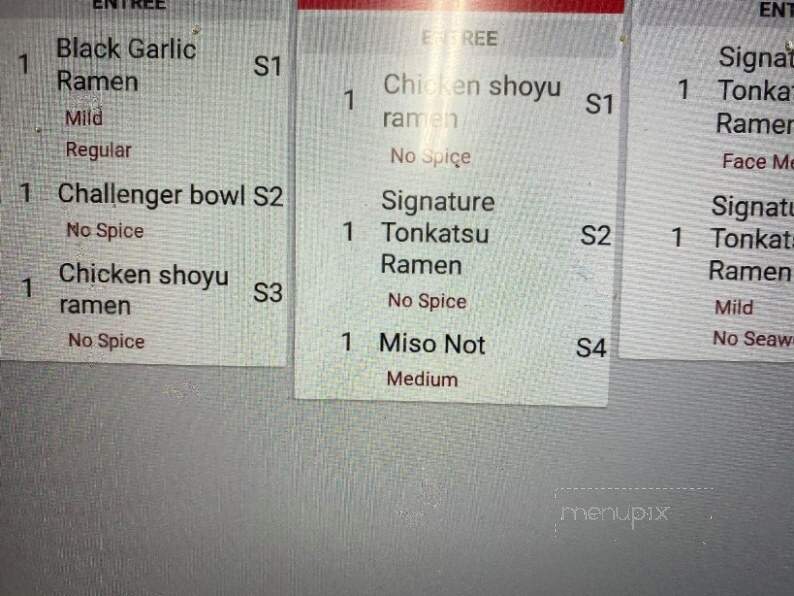Ramen Head - Rockwall, TX menu_pic