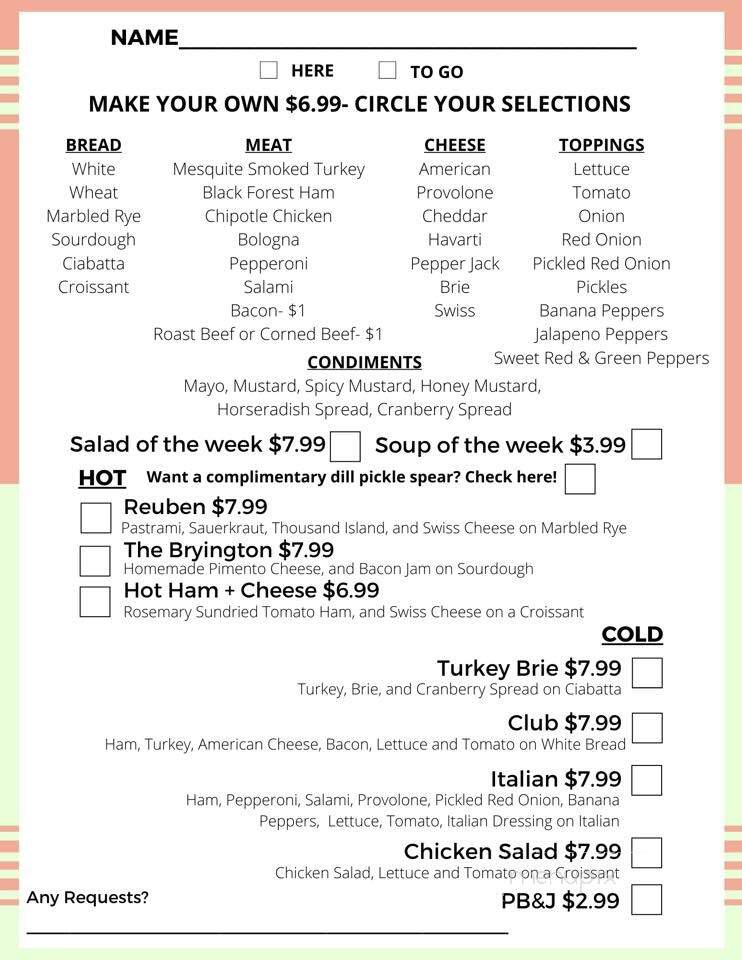 JB Cakes Bakery Bistro - Rhoadesville, VA menu_pic