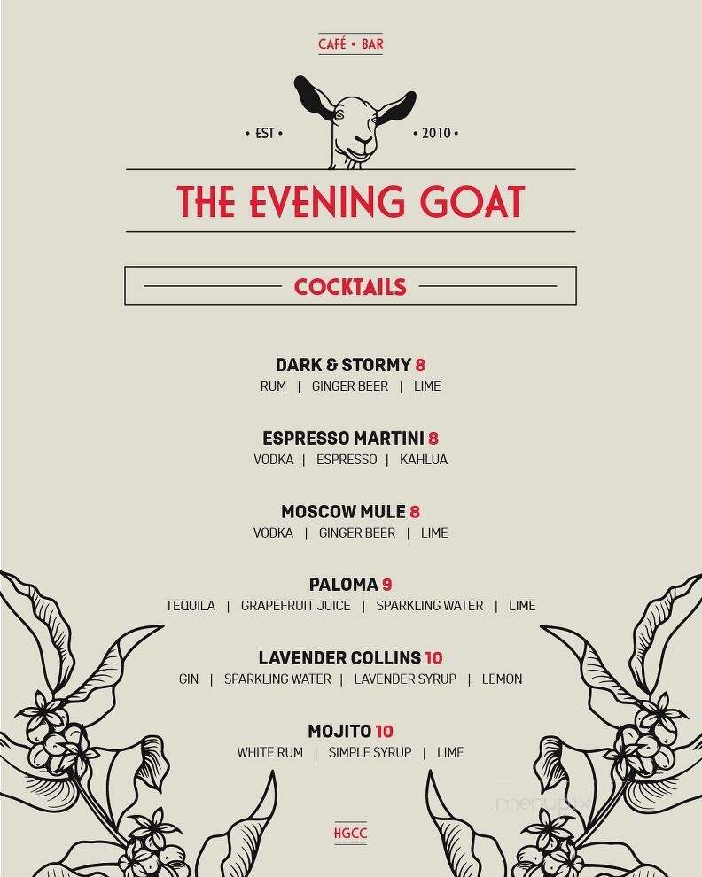 Happy Goat Coffee - Ottawa, ON menu_pic