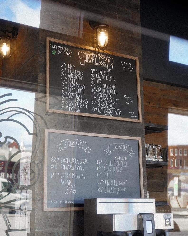 Happy Goat Coffee - Ottawa, ON menu_pic