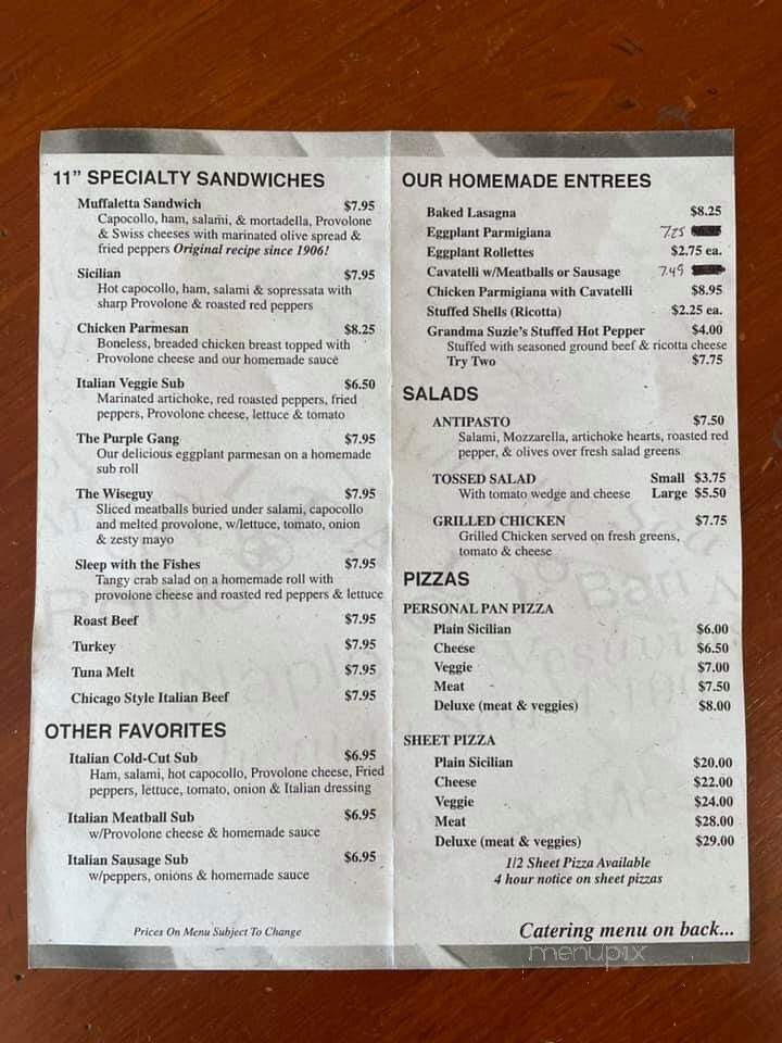 Verdi's - Mentor, OH menu_pic