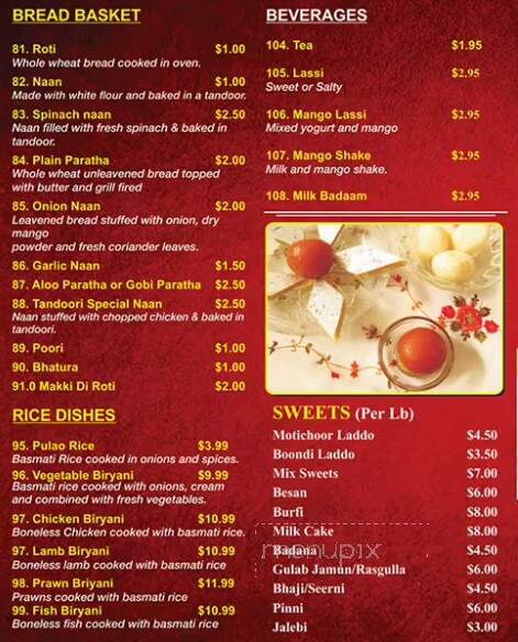 Lovely Sweet Shop & Restaurant Banquet Hall - Surrey, BC menu_pic