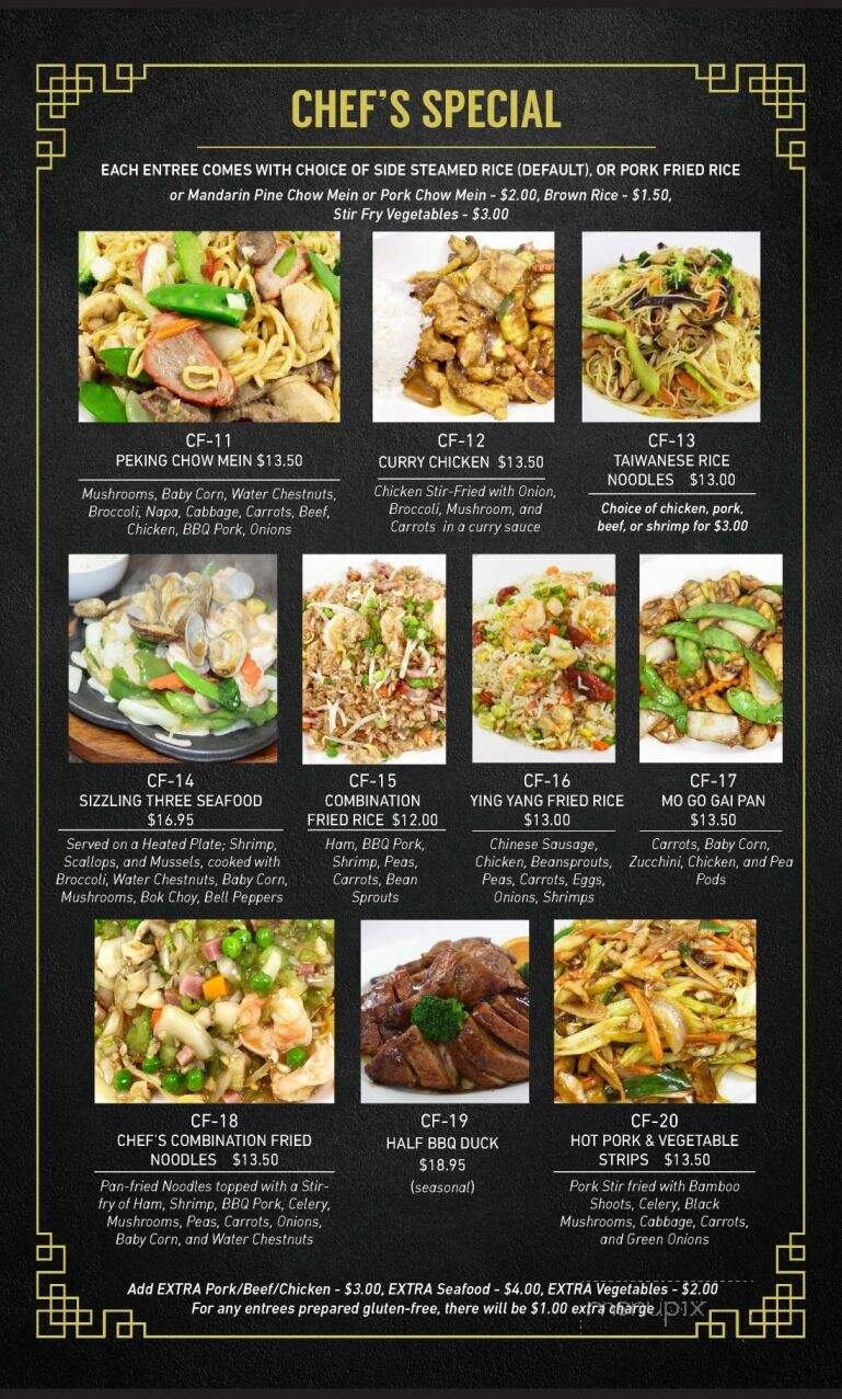 Mandarin Pine Restaurant - Lewiston, ID menu_pic
