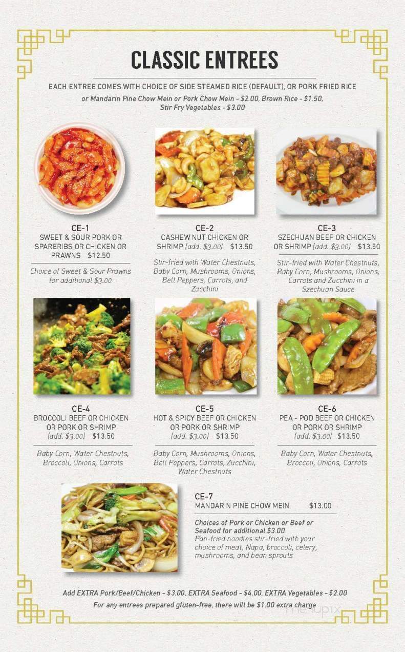 Mandarin Pine Restaurant - Lewiston, ID menu_pic